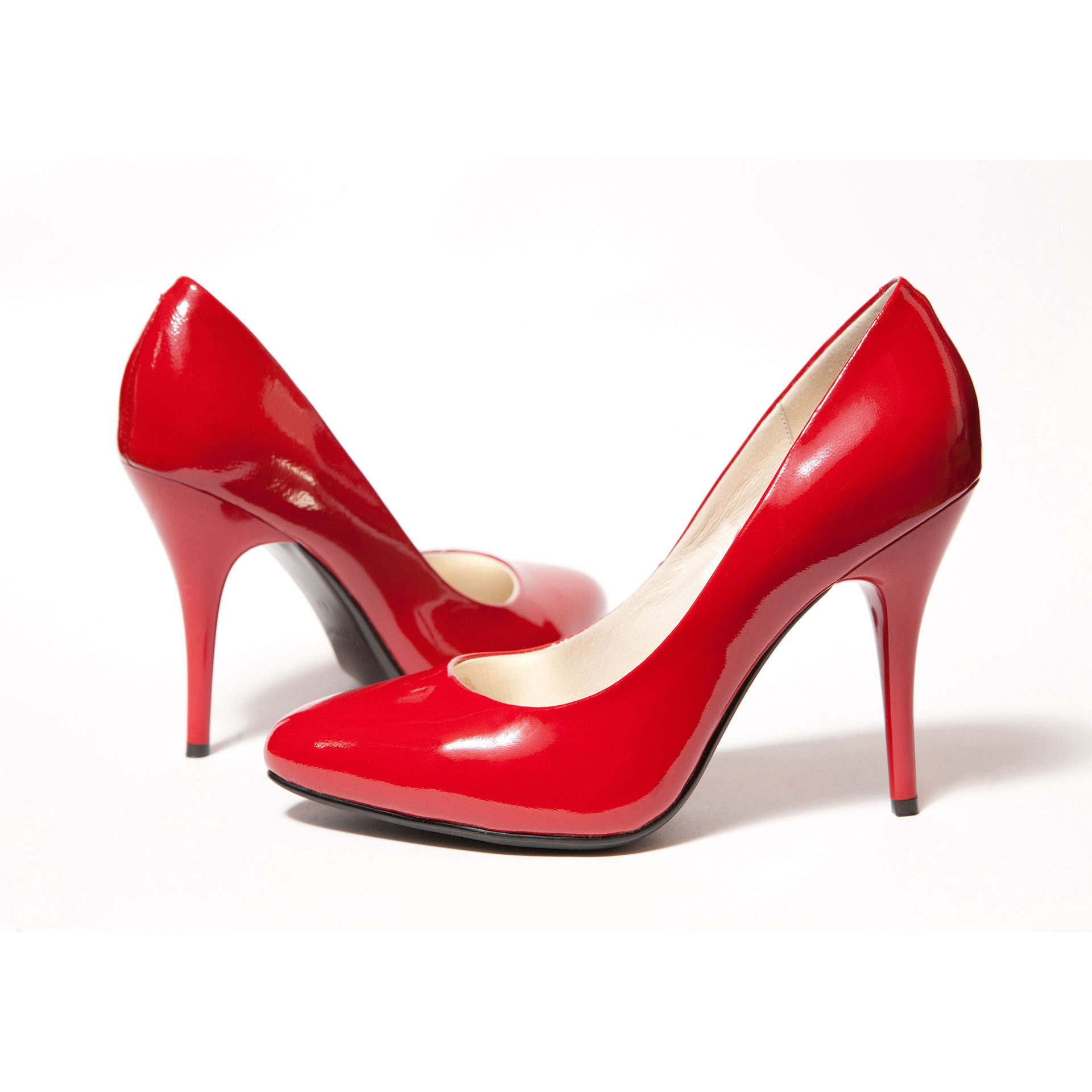 Red-high-heel-women-shoes-on-white-background